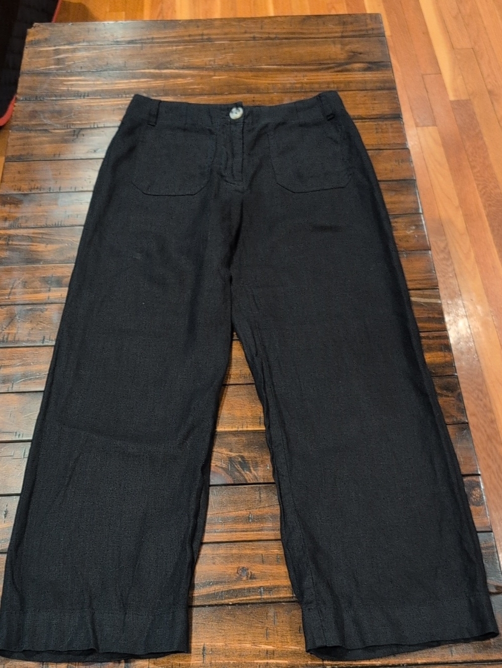 Quince European Linen Patch Pocket Wide Leg Pants - Picture 3 of 9